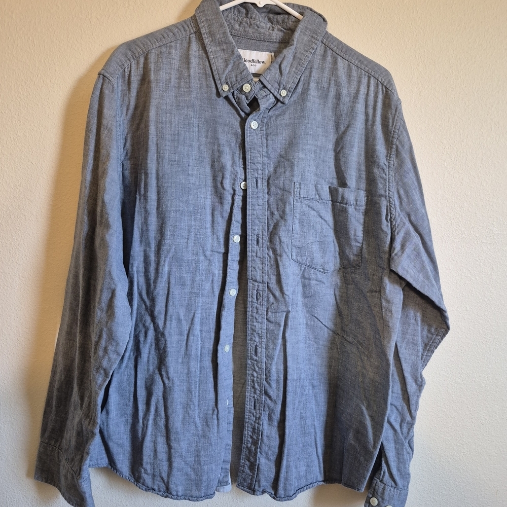 Goodfellow & Co Casual Gray Button-Down Shirt